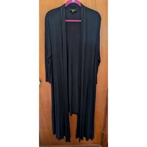 Nene By NeNe Leakes Women's Black Long Duster Sweater Size Medium Petite Soft